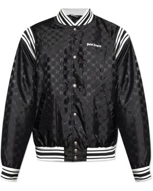 Palm Angels Monogram Jacquard Bomber Jacket - Black