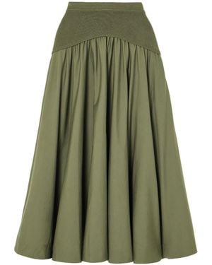 Jonathan Simkhai Knitted-Panel Midi Skirt - Green