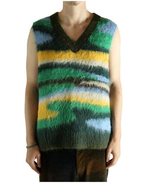 The Elder Statesman Jacquard Vest - Green
