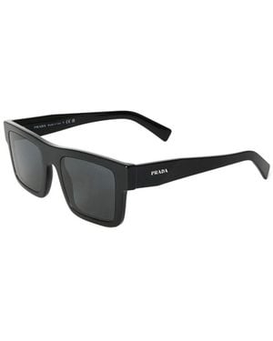 Prada Acetate Thickframe Square Sunglasses - Metallic