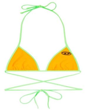 DIESEL Bikini Top With Wraparound Ties - Yellow