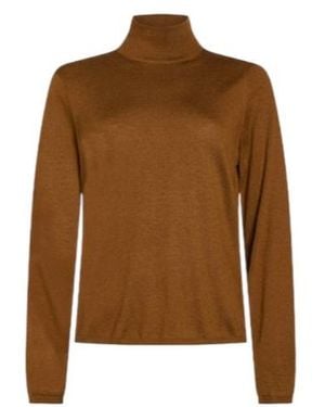 Max Mara Long-Sleeve Turtleneck Sweater - Brown