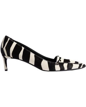 KHAITE Celia 50 Zebra-Print Calf Hair Court Shoes - Black