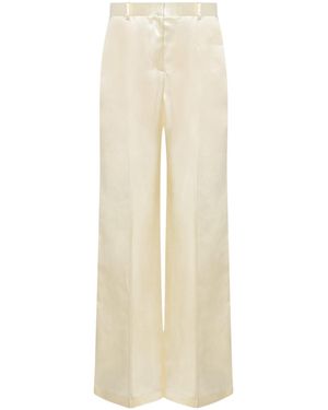 The Row Pleated Encore Trousers - Natural