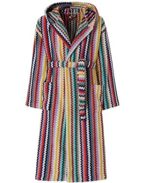 Missoni Home Chevron Belted Terry Bathrobe - Red