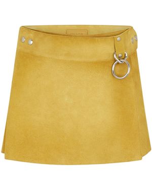 Prada Suede Mini Skirt - Yellow