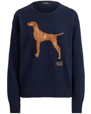 Polo Ralph Lauren Intarsia-Knit Long-Sleeve Sweater - Blue