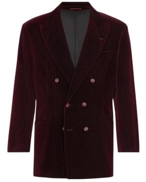 Brunello Cucinelli Double-Breasted Blazer - Red