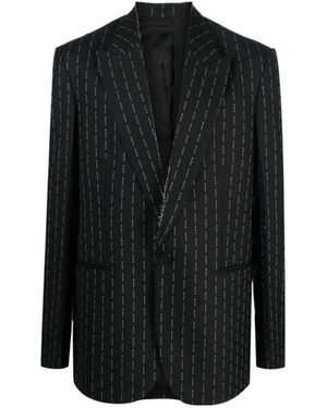 1017 ALYX 9SM Embroidered Wool-Cashmere Blazer - Black