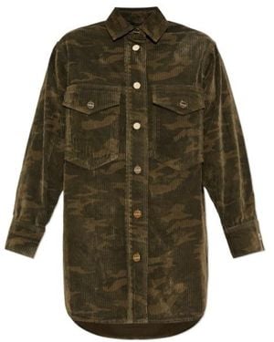 AllSaints Faye Corduroy Shirt Dress - Green