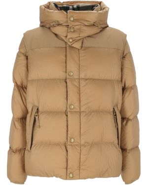 Burberry Detachable-Sleeves Padded Jacket - Natural