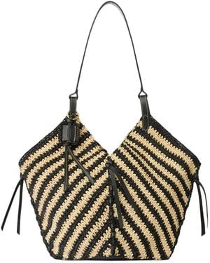 Isabel Marant Woven Stripe Tote Bag - Metallic