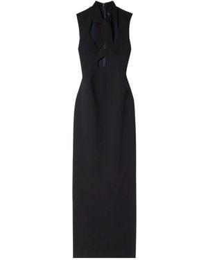 ROKSANDA Tie-Neck Cutout Crepe Gown - Black