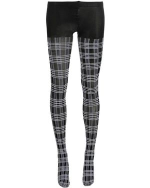 Thom Browne Prince-Of-Wales Check Opaque Tights - Black