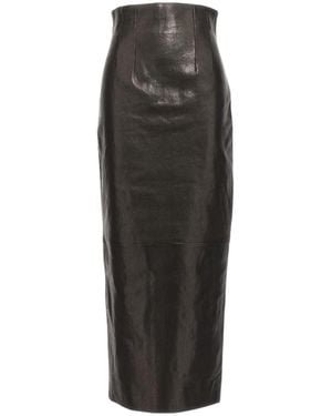 KHAITE Loxley High-Waisted Skirt - Black