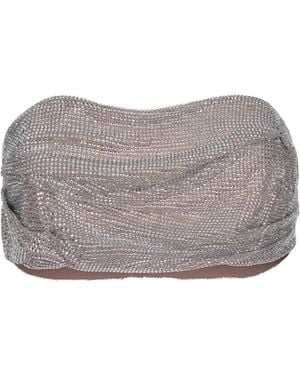 GIUSEPPE DI MORABITO Crystal-Embellished Bandeau Top - Grey