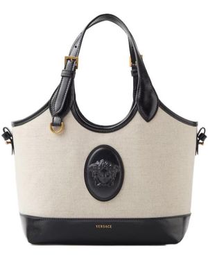 Versace Small Rivière Tote Bag - White
