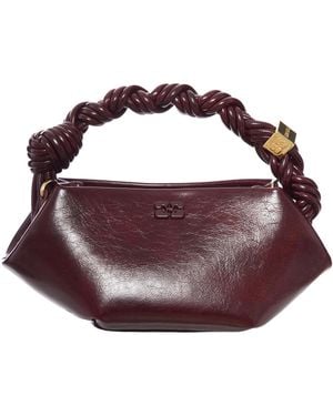 Ganni Logo Shoulder Bag - Purple