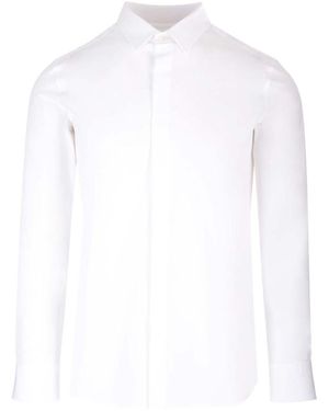 Valentino Buttoned Curved Hem Shirt - White
