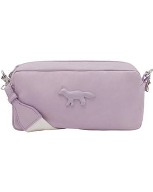 Maison Kitsuné Fox Patch Shoulder Bag - Purple