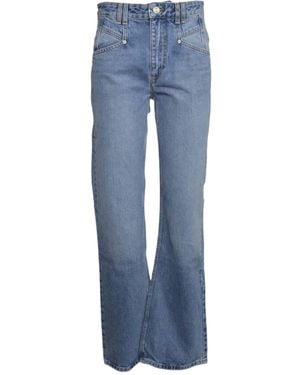 Isabel Marant Isabel Marant Belvia Logo-Patch Flared Jeans - Blue