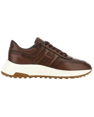 Hogan Hyperlight Lace-Up Sneakers - Brown