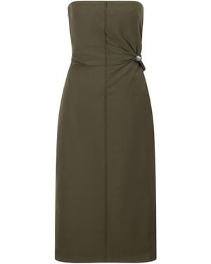 SIR. Sorel Strapless Cotton-Blend Midi Dress - Green