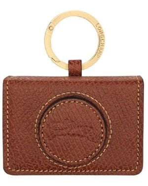 Longchamp Epure Leather Keyring - Brown