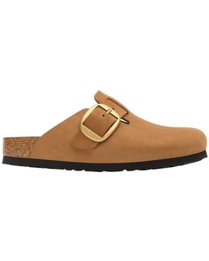 Birkenstock Big-Buckle Leather Sandals - Brown