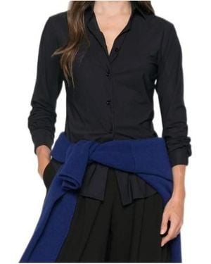 Mazzarelli Long-Sleeve Button-Up Shirt - Black