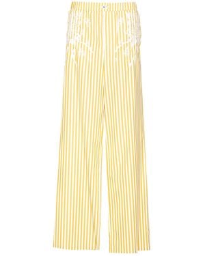 Elisabetta Franchi Striped Casual Pants - Yellow