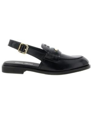 Miu Miu Penny Loafers - Black