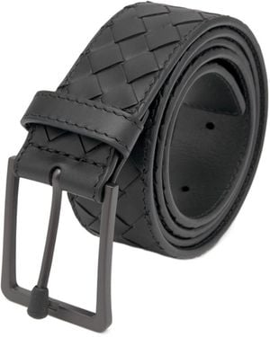 Bottega Veneta Logo Belt - Grey