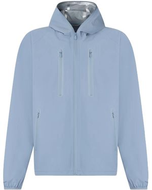Save The Duck Hooded Zip-Up Coat - Blue