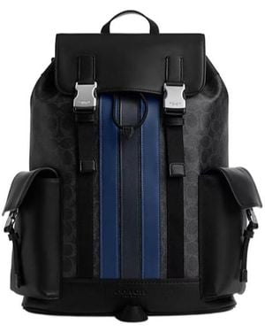 COACH Striped Pattern Backpack - Blue
