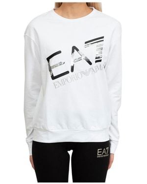 EA7 Logo Pattern Jumper - White