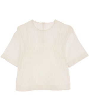 Ami Paris Sheer Top - White