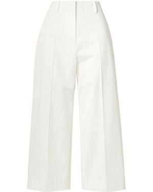 Proenza Schouler Twill Wide-Leg Trousers - White