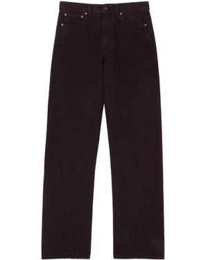 MM6 by Maison Margiela Logo Patch Wide Leg Jeans - Blue