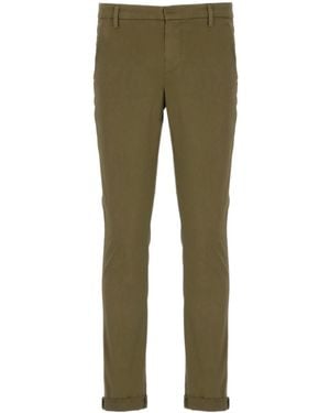 Dondup Mid-Rise Straight Leg Trousers - Green