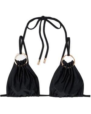 Cult Gaia Golda Embellished Bikini Top - Black