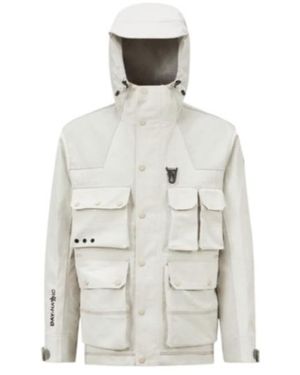Moncler Grenoble Spur Hooded Field Jacket - White