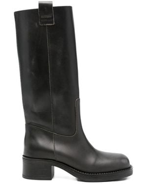 Alohas Sajan Round-Toe Knee-High Boots - Black