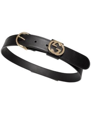 Gucci Round Interlocking G Belt - White