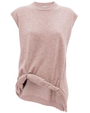 JW Anderson Knitted Ring-Detail Top - Pink