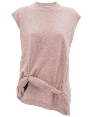 JW Anderson Knitted Ring-Detail Top - Pink