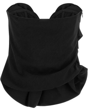 Magda Butrym Minimal Off-Shoulder Bustier - Black