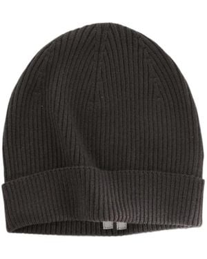 Rick Owens Ribbed-Knit Cashmere Beanie Hat - Black