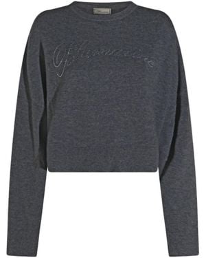 Blumarine Long-Sleeved Sweater - Gray
