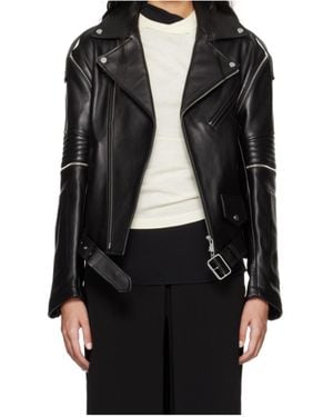 Helmut Lang Long Sleeve Leather Jacket - Black